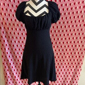 Blu Pepper Black Textured Mini Dress